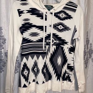 Ralph Lauren Hooded Pullover with Aztec Print
